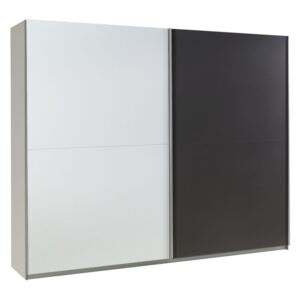 Šatní skříň s posuvnými dveřmi Toni 20, Barva: bílá / grafit + bílá