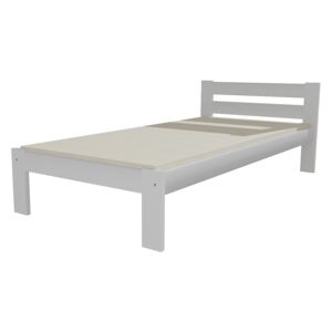 Dřevěná postel VMK 5A 90x200 borovice masiv - bílá