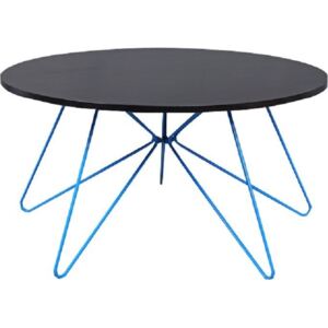 Tempo Kondela Konferenční stolek, černý dub / modrá, MIKKEL