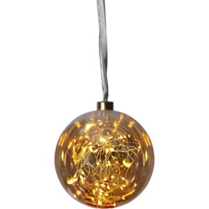 Dekorativní skleněná koule 40x LED | jantarová
