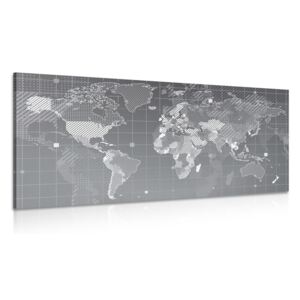Obraz šrafována mapa světa