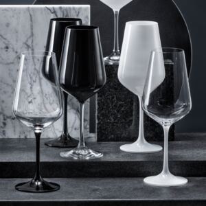 Crystalex sklenice na červené víno Black and White Černá + Bílá noha 450 ml 2 KS
