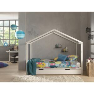 Dětská postel s šuplíkem ze dřeva borovice Dallas white large