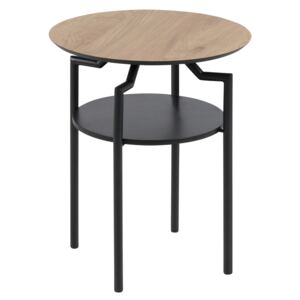 SCANDI Hnědý dřevěný odkládací stolek Stephan 45 cm