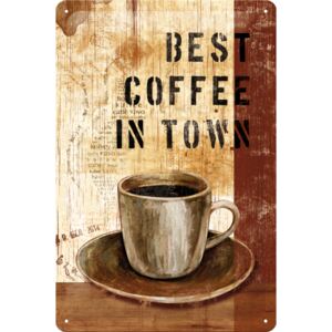 Postershop Plechová cedule: Best Coffee in Town - 30x20 cm
