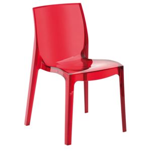 ITTC Stima Plastová židle FEMME FATALE Odstín: Rosso transparentní