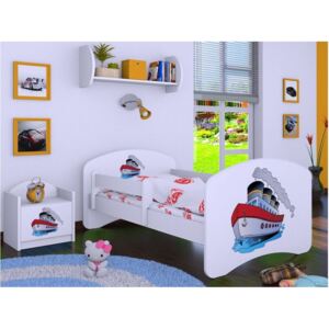 Dětská postel bez šuplíku 160x80cm LODIČKA - bílá