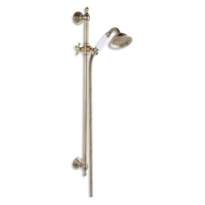 Novaservis Sprchová souprava Retro s tyčí, ruční sprchou, hadicí a držákem, bronz KITRETRO,46