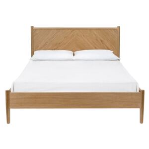 Přírodní dubová postel Woodman Farsta Angle 140x200 cm