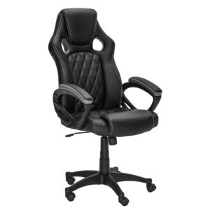 HERNÍ ŽIDLE, černá, vzhled kůže Xora - Otočné židle
