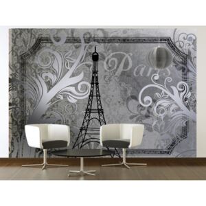 Murando DeLuxe Retro Paříž - stříbrná Rozměry (š x v) a Typ: 150x105 cm - vliesové