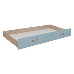 Zásuvka postele Kinder - dub šedý/modrá