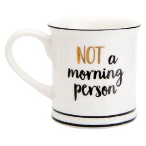 Sass & Belle Porcelánový hrnek na espresso s nápisem NOT a morning person