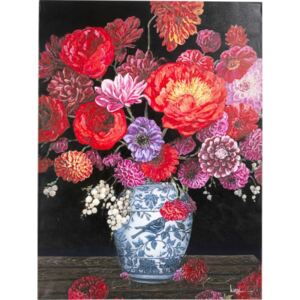 KARE DESIGN Ručně malovaný obraz Květiny v porcelánu 120x90cm