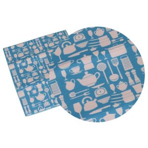 Vesna | Odkapávací podložka na nádobí RETRO 40x48 cm modrá