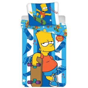 Jerry Fabrics povlečení bavlna Simpsons Bart skater 140x200+70x90 cm