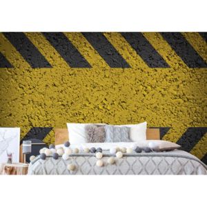 GLIX Fototapeta - Yellow Road Markings Grunge VI. Vliesová tapeta - 208x146 cm