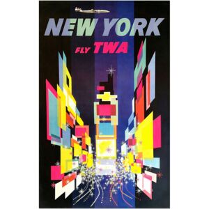 TWA New York, Times Square - Vintage Travel Poster