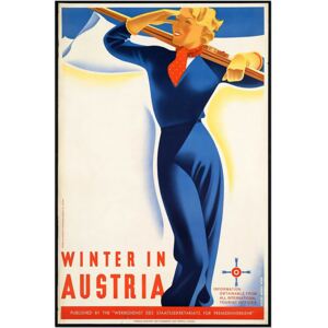 Winter in Austria - Vintage Travel Poster