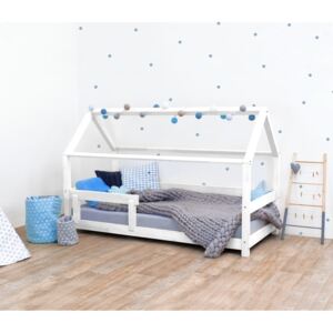 Benlemi Dětská postel domeček Tery s bočnicí 140x190 cm Barva: Bílá