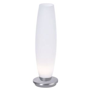 PAUL NEUHAUS LED stolní lampa z opálového skla v jednoduchém designu a stříbrnou nohou 2700K