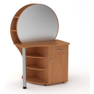 Moderní toaletní stolek B3 s kulatým zrcadlem šířka 96 cm