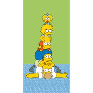 Jerry Fabrics Osuška The Simpsons family "Tower" - 70x140 cm, 100% bavlna