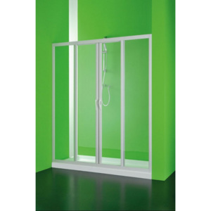 Olsen Spa Maestro Centrale sprchové dveře 120-110 cm bílá čiré sklo BSMAC12S