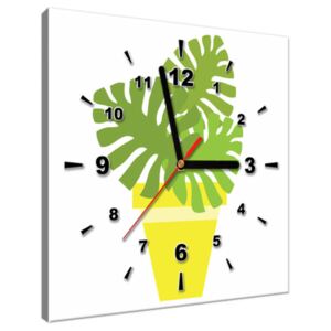 Tištěný obraz s hodinami Rostlinka v květináči ZP4044A_1AI