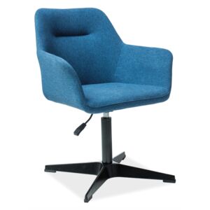 Jídelní židle otočná - KUBO, různé barvy tkanin na výběr Čalounění: modrá (tap.82)