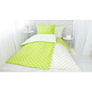 XPOSE ® BAVLNĚNÉ POVLEČENÍ na 2 postele - Miriam DUO zelená 140x200/70x90cm