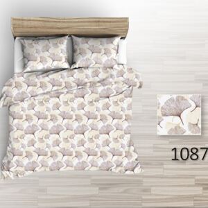 Povlečení hladká bavlna LUX - Jinan - hnědé 140x200+70x90