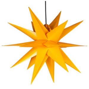 Nexos D67068 Vánoční dekorace - hvězda s časovačem 1 LED, 55 cm, žlutá