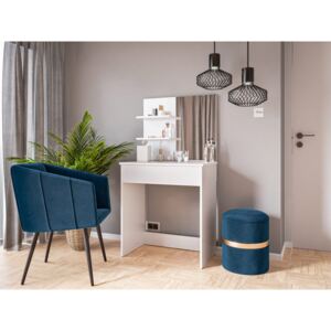 Moderní psací stůl a toaletní stolek Luka, Barva: biely