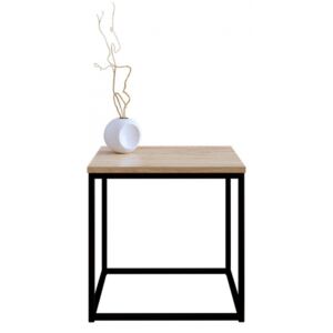 Konferenční stolek Etelka S, Barva:: černý mat + dubová dýha