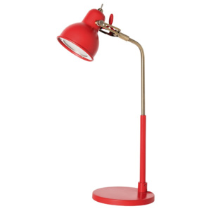 Červená stolní lampa s LED světlem SULION Bang