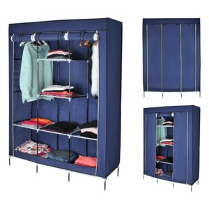 ISO Dvojitá skříň na oblečení 173 cm × 125 cm × 43 cm, modrá, 5352