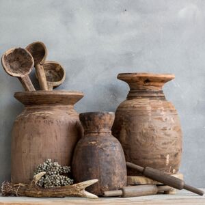 Stará dřevěná váza NEPAL