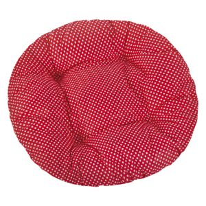 BELLATEX Sedák Adéla prošívaný kulatý puntík červenobílý průměr 40 cm