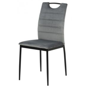Jídelní židle Eleni Dark grey mikro