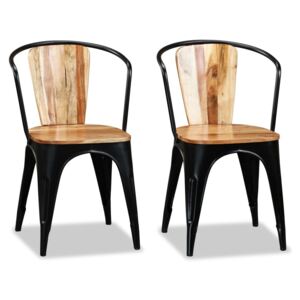 Jídelní židle Emelle - masivní akáciové dřevo - 2 ks