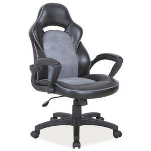 Kancelářská židle ADVERT, 108-118x58x46x45-55, černá/šedá