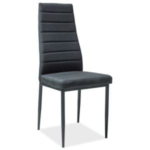 Jídelní čalouněná židle s protáhlým opěradlem v černé barvě KN905