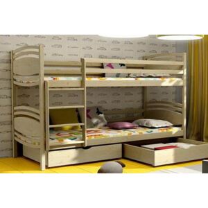 Vomaks unit Patrová postel typ 1 rozměry: 80x200 cm, provedení: bílá barva, zásuvky: bez zásuvek