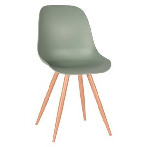 LABEL51 Zelená/přírodní jídelní židle Edami