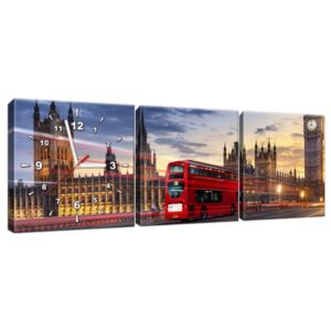 Obraz s hodinami Westminsterský palác v Londýně 90x30cm ZP1185A_3A