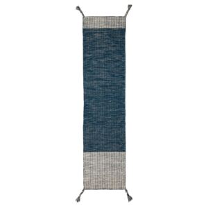 Flair Rugs koberce Ručně všívaný kusový běhoun Infinite Indira Blue - 60x200 cm