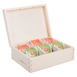Foglio Dřevěná krabička na čaj (6 přihrádek)