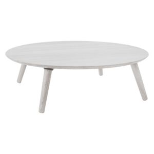 Bílý konferenční stolek z jasanového dřeva Ragaba Contrast Slice