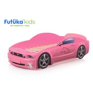 Postel auto LIGHT PLUS F-Mustang růžová, LED světla
